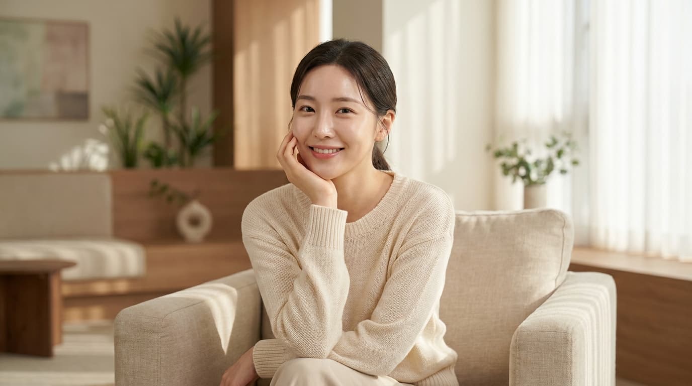Korean patient with firm, lifted skin after Onda Lifting at Delphic Clinic, Gangnam Seoul