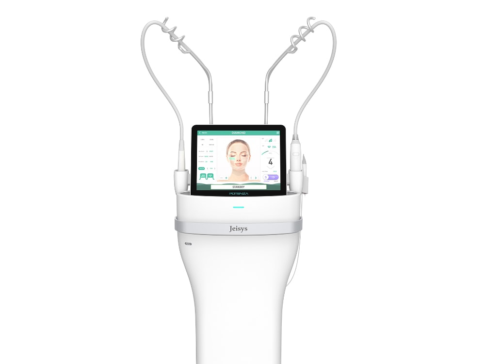The Potenza Pore & Scar RF microneedling device used at Delphic Clinic